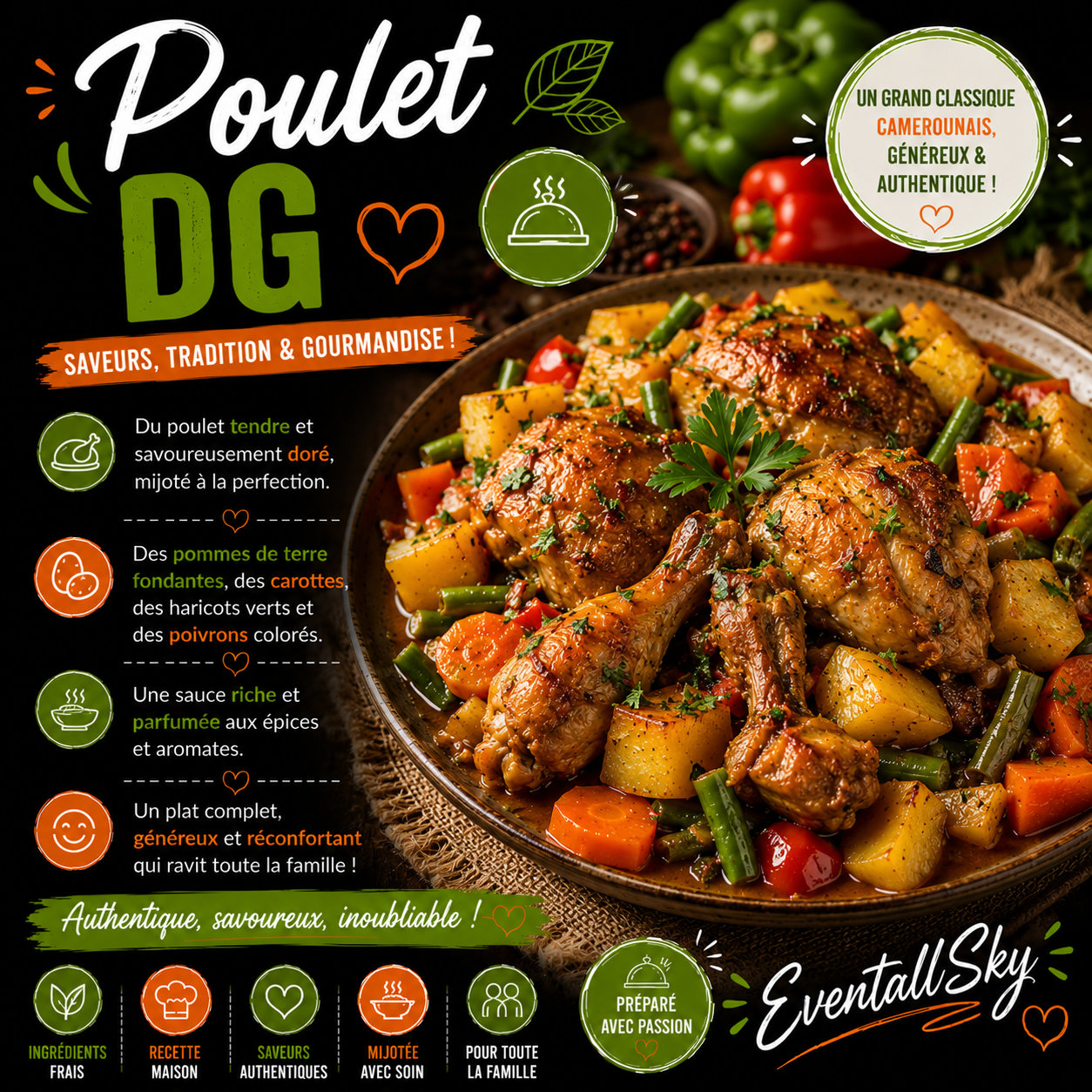 Poulet DG 🍗🥔🥕🫑✨