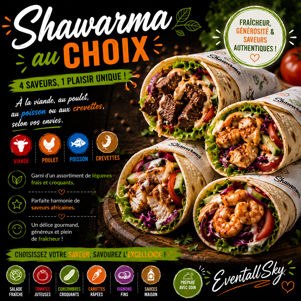 Shawarma au Choix 🌯✨🌯