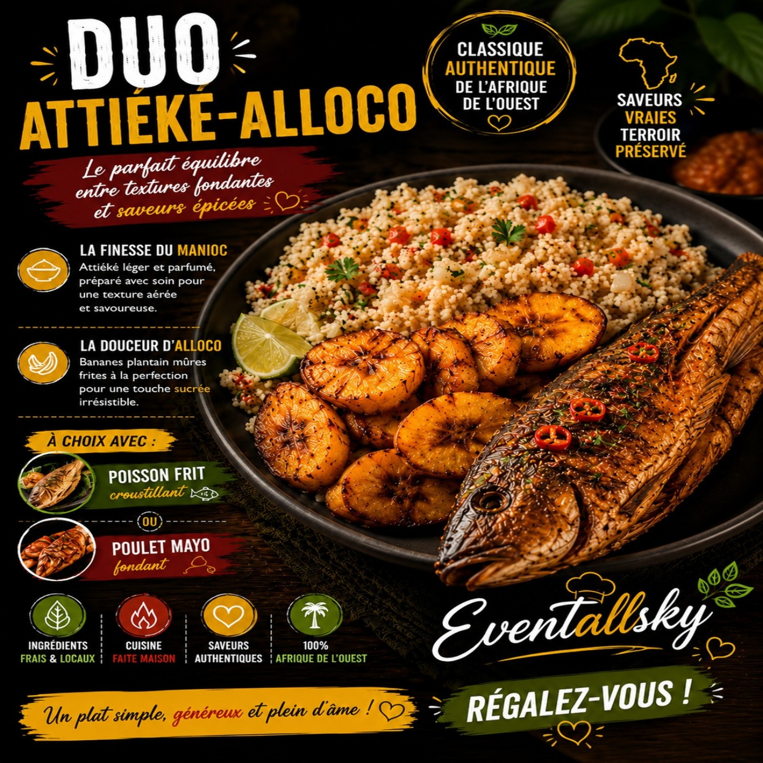 Duo attiéké-alloco 🍛🍌